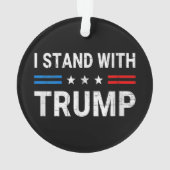 Ich stehe mit der amerikanischen Flagge Trumps Ornament (Rückseite)