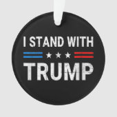 Ich stehe mit der amerikanischen Flagge Trumps Ornament (Vorderseite)