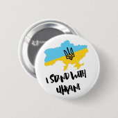 Ich stehe mit der Fahne der Ukraine - Unterstützun Button (Vorne & Hinten)