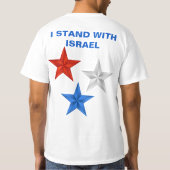 Ich stehe mit der israelischen Flagge T-Shirt (Rückseite)
