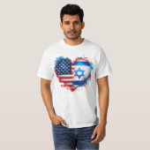 Ich stehe mit der israelischen Flagge T-Shirt (Vorne ganz)