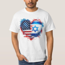 Ich stehe mit der israelischen Flagge