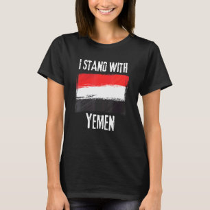 Ich stehe mit der Jemen-Fahne jemenitisch T-Shirt
