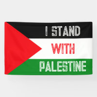 Ich stehe mit der palästinensischen Flagge