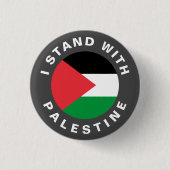 Ich stehe mit der palästinensischen Flagge persona Button (Vorderseite)