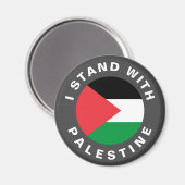 Ich stehe mit der palästinensischen Flagge persona Magnet (Vorderseite/Rückseite)