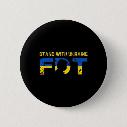 Ich stehe mit der Ukraine 2025 Shirts Ukrainische Button (Vorderseite)