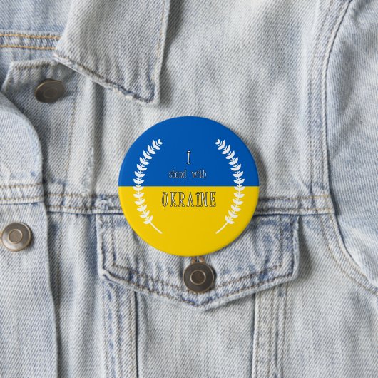 Ich stehe mit der Ukraine!!! 7,5 cm Abzeichen Button (Beispiel)