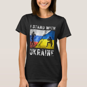 Ich stehe mit der Ukraine Amerikaner, Ukraine Kart T-Shirt