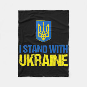 Ich stehe mit der Ukraine Amerikanische Unterstütz Fleecedecke