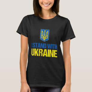 Ich stehe mit der Ukraine Amerikanische Unterstütz T-Shirt