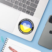 Ich stehe mit der Ukraine auf der Anti-Kriegs-Aufk Aufkleber (Laptop mit iPhone)