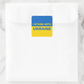 Ich stehe mit der Ukraine auf der klassischen Rund Quadratischer Aufkleber (Tasche)