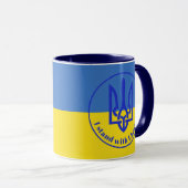 Ich stehe mit der Ukraine auf der Tasse der blauen (VorderseiteRechts)