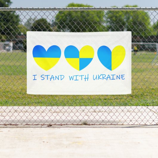Ich stehe mit der Ukraine Banner (Insitu)