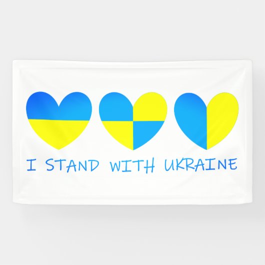 Ich stehe mit der Ukraine Banner (Horizontal)