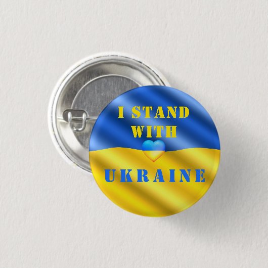 Ich stehe mit der Ukraine bei der Unterstützung de Button (Vorne & Hinten)