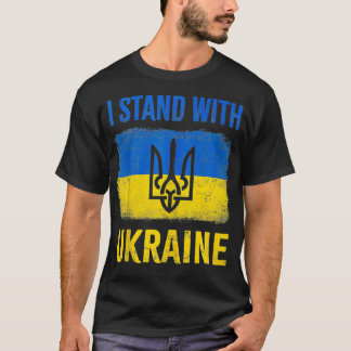 Ich stehe mit der Ukraine bei der Unterstützung de T-Shirt