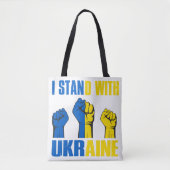 ICH STEHE MIT DER UKRAINE BLAUE GELBE TASCHE (Vorderseite)