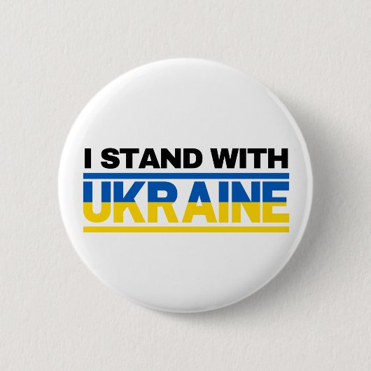 Ich stehe mit der Ukraine Button (Vorderseite)