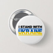 Ich stehe mit der Ukraine Button (Vorne & Hinten)