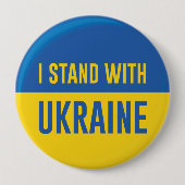 Ich stehe mit der Ukraine Button (Vorderseite)