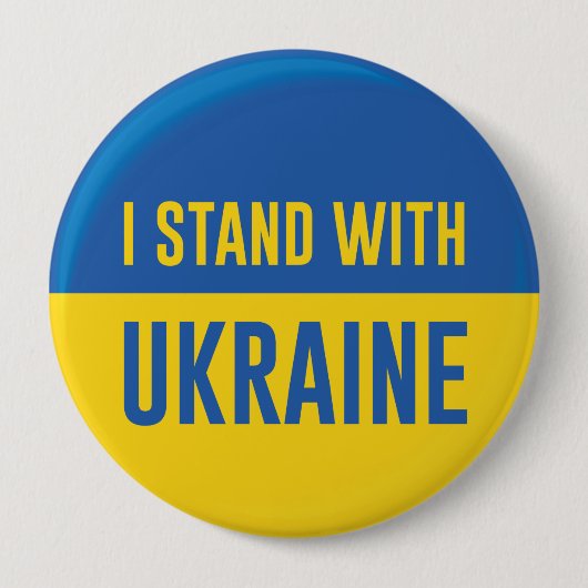 Ich stehe mit der Ukraine Button (Vorderseite)