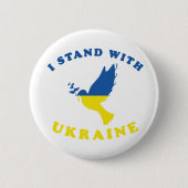 Ich stehe mit der Ukraine Button (Vorderseite)