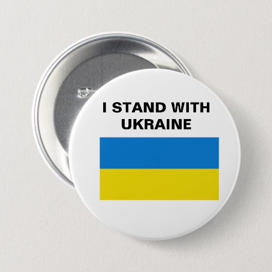 ICH STEHE MIT DER UKRAINE BUTTON (Vorne & Hinten)
