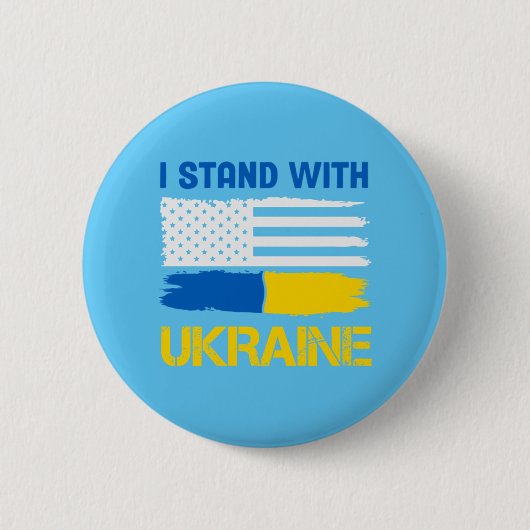 Ich stehe mit der Ukraine Button (Vorderseite)