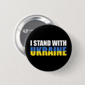 Ich stehe mit der Ukraine Button (Vorne & Hinten)