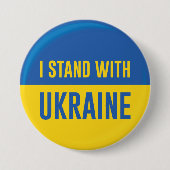 Ich stehe mit der Ukraine Button (Vorderseite)