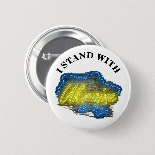 ICH STEHE MIT DER UKRAINE BUTTON (Vorne & Hinten)