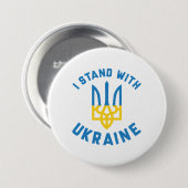 Ich stehe mit der Ukraine Button (Vorne & Hinten)