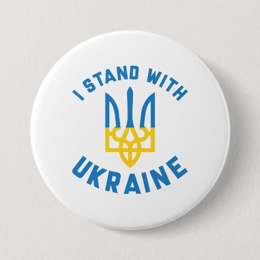 Ich stehe mit der Ukraine Button (Vorderseite)