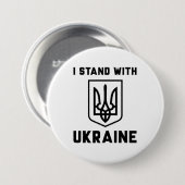 Ich stehe mit der Ukraine Button (Vorne & Hinten)