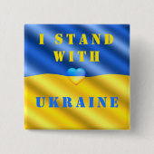 Ich stehe mit der Ukraine Button Support Freedom (Vorderseite)