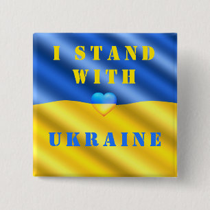 Ich stehe mit der Ukraine Button Support Freedom