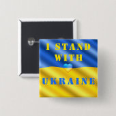 Ich stehe mit der Ukraine Button Support Freedom (Vorne & Hinten)