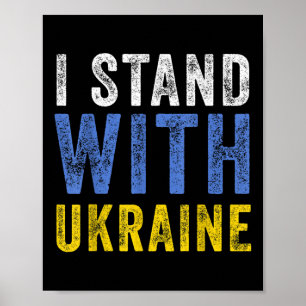 Ich stehe mit der Ukraine da - Stopp Putins Unters Poster