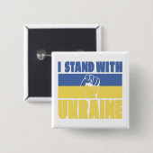 Ich stehe mit der Ukraine, die das Design der Fahn Button (Vorne & Hinten)