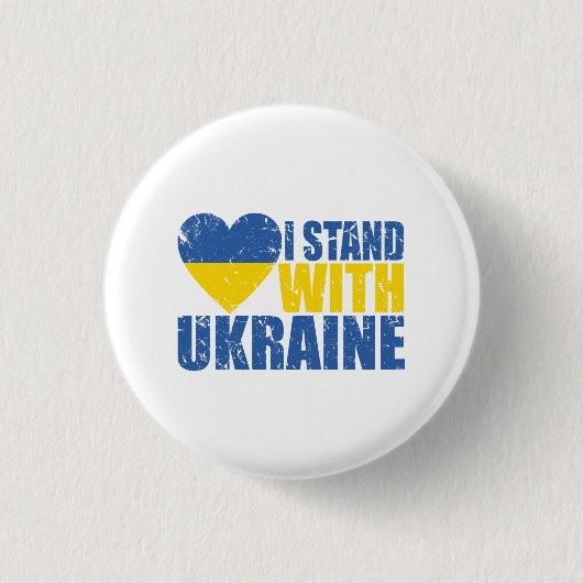 Ich stehe mit der Ukraine, einer beängstigenden uk Button (Vorderseite)
