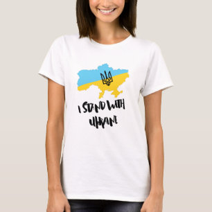 Ich stehe mit der Ukraine-Flagge - Frauen T-Shirt