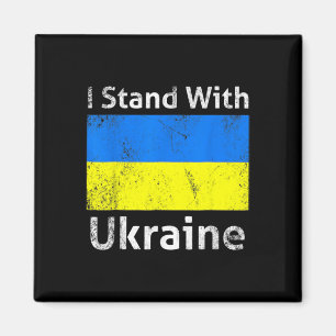 Ich stehe mit der Ukraine-Flagge Frei Unterstützun Magnet