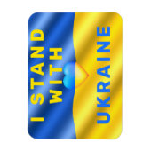 Ich stehe mit der Ukraine - Flagge - Frieden - Fre Magnet (Vertikal)
