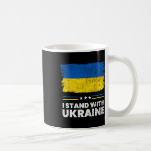 Ich stehe mit der Ukraine-Flagge - Ukrainische Fla Kaffeetasse