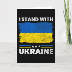 Ich stehe mit der Ukraine-Flagge - Ukrainische Fla Karte