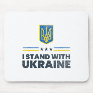 Ich stehe mit der Ukraine-Flagge - Ukrainische Fla Mousepad