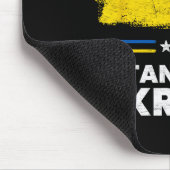 Ich stehe mit der Ukraine-Flagge - Ukrainische Fla Mousepad (Ecke)