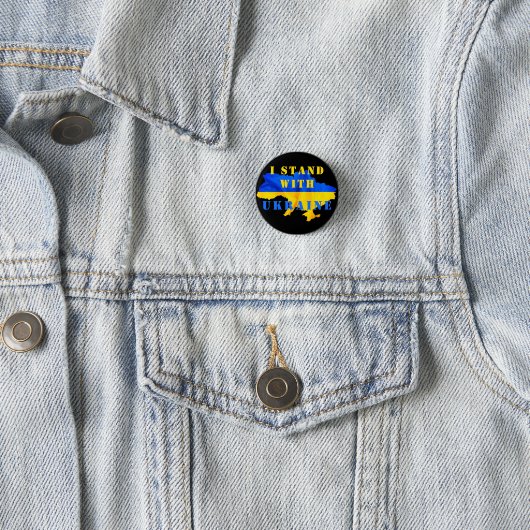 Ich stehe mit der Ukraine - Flaggentaste - Freihei Button (Beispiel)